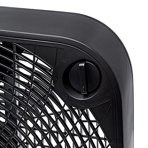 Amazon Basics 3 Speed Box Fan, 20 Inch, Black