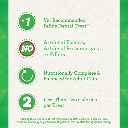 FELINE GREENIES Natural Dental Care Cat Treats Savory Salmon Flavor, 21 oz. Tub