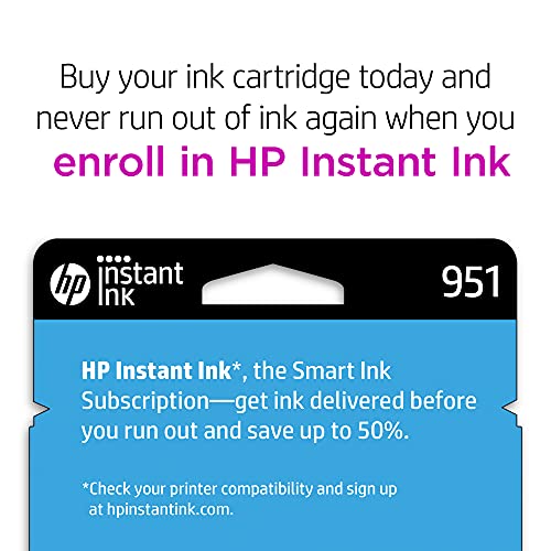HP 951 Yellow Ink Cartridge | Works with HP OfficeJet 8600, HP OfficeJet Pro 251dw, 276dw, 8100, 8610, 8620, 8630 Series | Eligible for Instant Ink | CN052AN