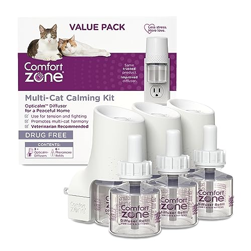 Comfort Zone Multi-Cat Diffuser Value Kit (3 Diffusers & 6 Refills)