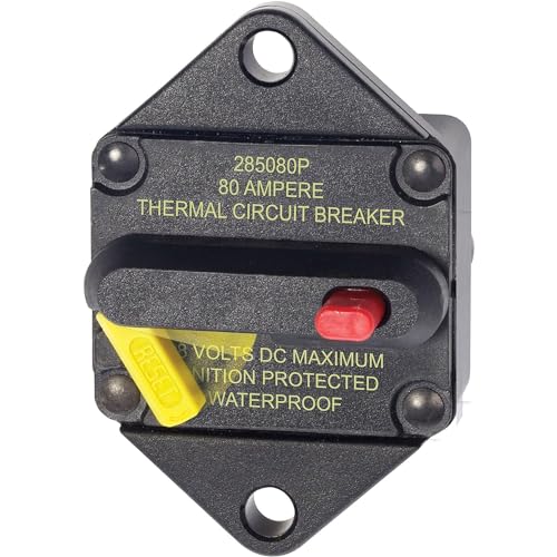 Blue Sea Systems 7040 187 Series Circuit Breakers, Panel Mount, 60A DC
