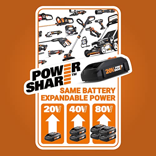 WORX WG261 20V Power Share 22 Cordless Hedge Trimmer (Battery & Charger Included)