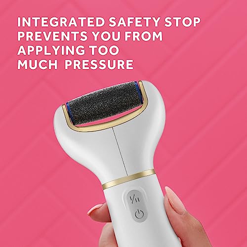 Amopé® Pedi Perfect® Electronic Foot File with Diamond Crystals for Feet, Removes Hard and Dead Skin – 1 Count