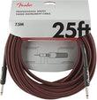 Fender Professional Series Tweed Instrument Cable, Straight/Straight, Red, 25ft