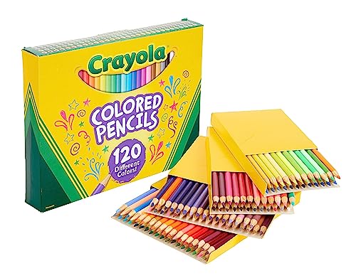 Crayola Colored Pencils Set (120ct), Bulk Colored Pencils, Kids Back to School Supplies, Colored Pencils for Classrooms, Art Supplies, Ages 3+