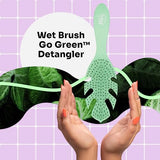 Wet Brush Go Green Hair Detangler Brush, Green - Detangling Hair Brush - Ultra-Soft IntelliFlex Bristles Glide Through Tangles & Gently Loosens Knots While Minimizing Pain, Split Ends & Breakage