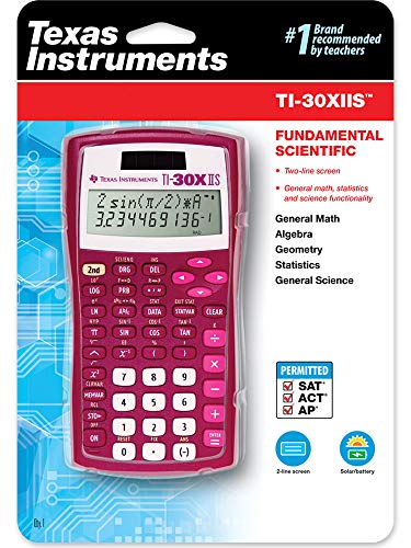 Texas Instruments TI-30XIIS Scientific Calculator, Raspberry Small