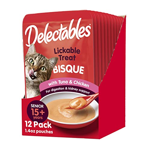 Delectables Lickable Wet Cat Treats - Tuna & Chicken, 1.4 Ounce (Pack of 12)