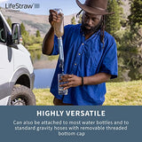 LifeStraw Peak Series - Personal Water Filter Straw for Backup Filtration, Emergency, Survival, and Ultralight Hydration, BPA-Free, Dark Mountain Gray