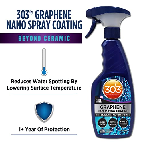 303 Graphene Nano Spray Coating - Next Level Carbon Polymer Protection, Enhances Gloss and Depth, Extreme Hydrophobic Protection, Beyond Ceramic, 15.5oz (30236CSR) Packaging May Vary,Blue