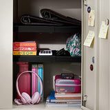 LockerMate Adjust-A-Shelf Locker Shelf, Extends to Fit Your Locker, Easy to Use, Perfect for School, Office, Gym, Black