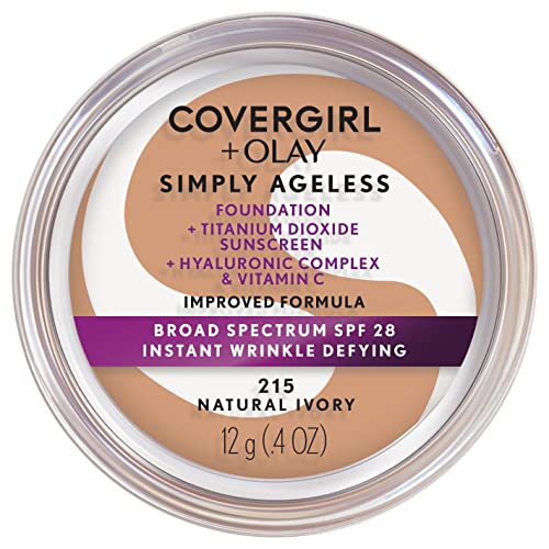 COVERGIRL & Olay Simply Ageless Instant Wrinkle-Defying Foundation, Natural Beige 0.4 Fl Oz (Pack of 1)