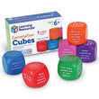 Learning Resources Conversation Cubes - 6 Pieces, Ages 6+ Foam Cubes for Social Emotional Learning, School Counselor Supplies, Speech Therapy Toys, Ice Breaker Cubes,Stocking Stuffers
