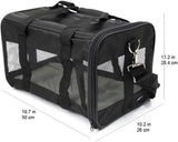 Amazon Basics Soft-Sided Mesh Pet Travel Carrier for Cat, Dog, Large, Black