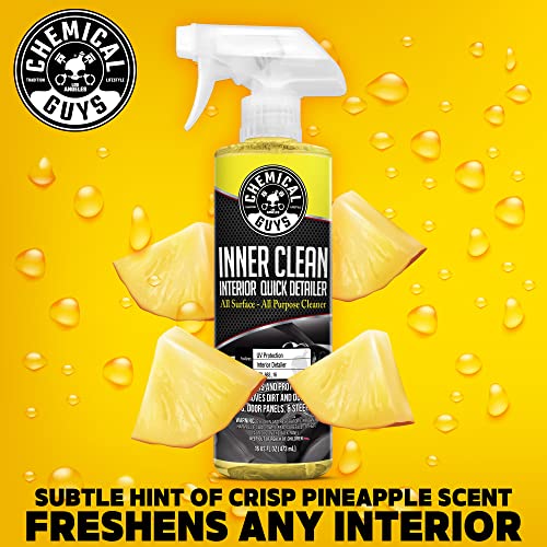 Chemical Guys SPI_663_16 InnerClean Quick Detailer with Pineapple Scent, High Performance Interior and Dashboard Cleaner, Dust Repellent, Easy to Use Non Greasy Formula, 16 fl oz