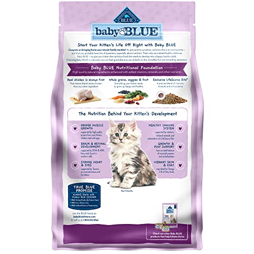 Blue Buffalo Baby Blue Healthy Growth Formula Natural Kitten Dry Cat Food, Chicken and Brown Rice Recipe 5-lb