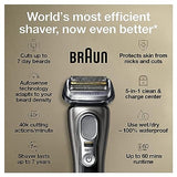Braun Electric Razor for Men, Series 9 Pro 9465cc Wet & Dry Electric Foil Shaver with ProLift Beard Trimmer, Cleaning & Charging SmartCare Center, Noble Metal