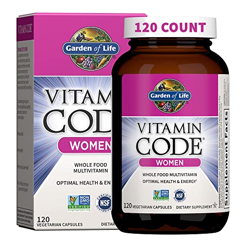 Garden of Life Multivitamin for Women, Vitamin Code Women's Multi - 240 Capsules, Whole Food Womens Multi, Vitamins, Iron, Folate not Folic Acid & Probiotics for Womens Energy, Vegetarian Supplements
