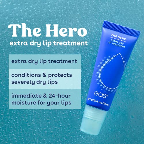 eos The Hero Lip Repair, Extra Dry Lip Treatment, 24HR Moisture, Natural Strawberry Extract, 0.35 fl oz, 2-Pack