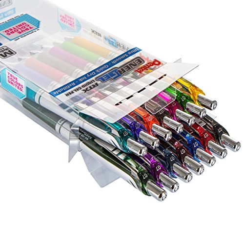 Pentel EnerGel RTX True Colors United (0.7mm) Medium Line, Assorted Ink, 14 Pack Box (BL77PC14MTCU)