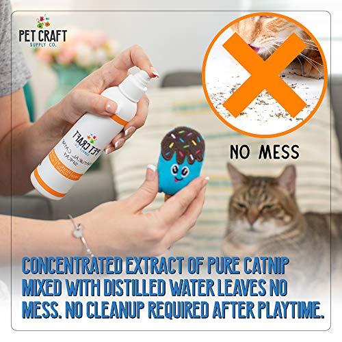 Pet Craft Supply Premium Maximum Potent All Natural Catnip for Cats USA Grown & Harvested 8 oz Value Spray Bottle Great for Training Redirecting Bad Behaviors 8oz