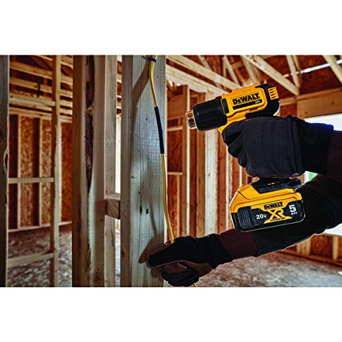 DEWALT 20V MAX Heat Gun, Cordless, Up to 990 Degrees, 42 Minutes of Run Time, LED Light, Bare Tool Only (DCE530B)