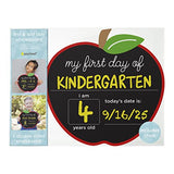 Pearhead First and Last Day of School Reversible Chalkboard, Reusable Photo Sharing Prop with Chalk, Celebrate School Memories and Milestones