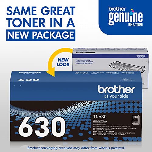 Brother Genuine Standard Yield Toner Cartridge, TN630, Replacement Black Toner, Page Yield Up to 1,200 Pages, Amazon Dash Replenishment Cartridge
