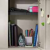 LockerMate Adjust-A-Shelf Locker Shelf, Extends to Fit Your Locker, Easy to Use, Perfect for School, Office, Gym, Black