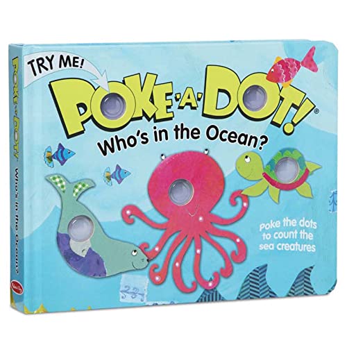 Melissa & Doug Childrens Book - Poke-a-Dot Who’s in the Ocean (Board Book with Buttons to Pop)
