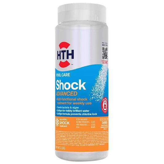 HTH 52042 Swimming Pool Care Shock Advanced, Swimming Pool Chemical, Cal Hypo Formula, 2 lb