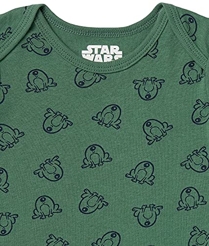 Amazon Essentials Disney | Marvel | Star Wars Unisex Babies' Short-Sleeve Bodysuits, Pack of 6, Star Wars Child, Preemie