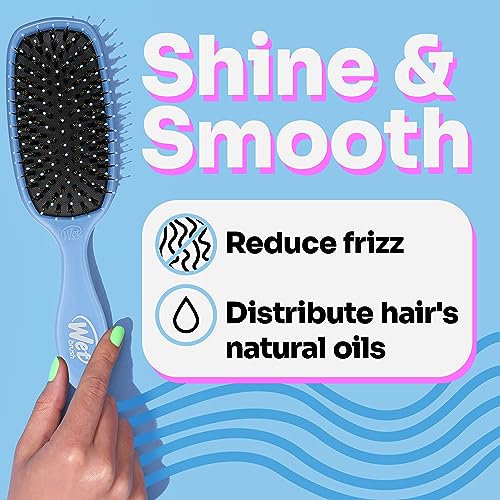 Wet Brush Detangling Brush, Shine Enhancer Paddle Detangler Brush (Sky) - Wet & Dry Tangle-Free Hair Brush for Women & Men - No Tangle Soft & Flexible Bristles for Straight, Curly, & Thick Hair