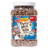 Friskies Natural Cat Treats Party Mix Natural Yums With Real Salmon and Added Vitamins, Minerals and Nutrients - 20 oz. Canister