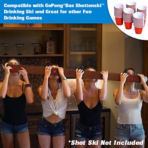 GoPong 2 oz Plastic Shot Cups - Pack of 200, Disposable Mini 2oz Party Cups