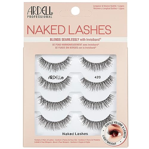 Ardell Strip Lashes Naked Lashes #420, 4 Pairs x 1-Pack