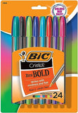 BIC Cristal Xtra Bold Ballpoint Pen, Bold Point (1.6mm) For Vivid And Dramatic Lines, Black, 24-Count