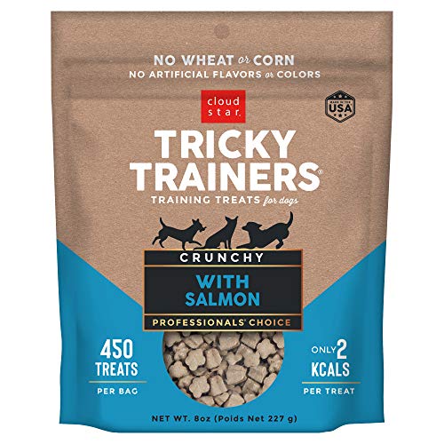Cloud Star Tricky Trainers Crunchy Dog Training Treats 5 oz Pouch, Cheddar Flavor, Low Calorie Behavior Aid with 680 Treats