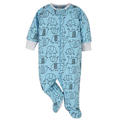 Onesies Brand Baby Boys 4-pack N Play Footies And Toddler Sleepers, Blue Elephant, 0-3 Months US