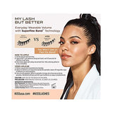 KISS My Lash But Better Fake Eyelashes Multipack – Bare Affair, 4-Pair Pack, Invisible, Lightweight, Reusable, Contact Lens Friendly, Voluminous, Comfortable | 8 Total