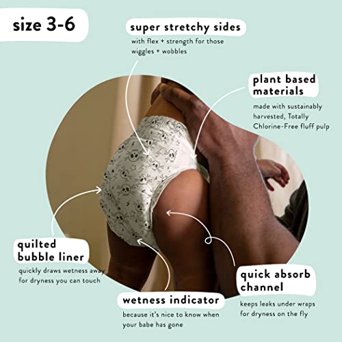 The Honest Company Clean Conscious Diapers | Plant-Based, Sustainable | Skys the Limit + Wingin It | Super Club Box, Size 6 (35+ lbs), 88 Count