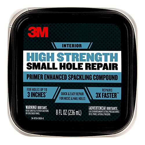 3M High Strength Small Hole Repair, All in One Applicator Tool, 2-Pack, grey