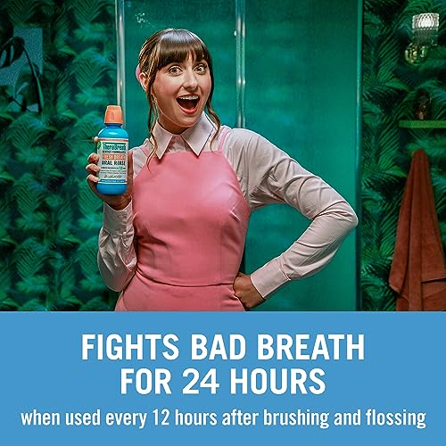 TheraBreath Fresh Breath Mouthwash, Icy Mint Flavor, Alcohol-Free, 16 Fl Oz (2-Pack)