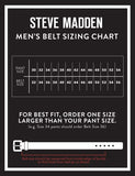 Steve Madden Men's Dress Casual Every Day Leather Belt, Black/Brown (Burnished), 40