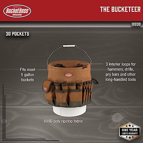 Bucket Boss The Bucketeer Bucket Tool Organizer in Brown, 10030