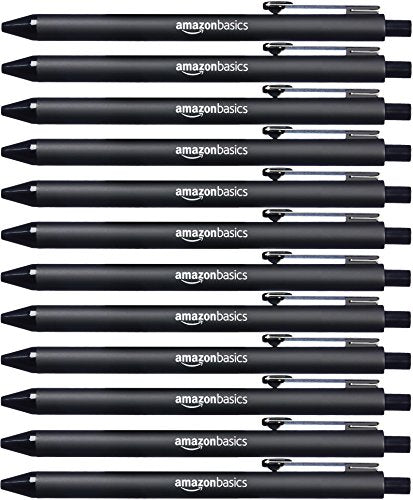 Amazon Basics Retractable Ballpoint Pen - Assorted Colors - 24-Pack