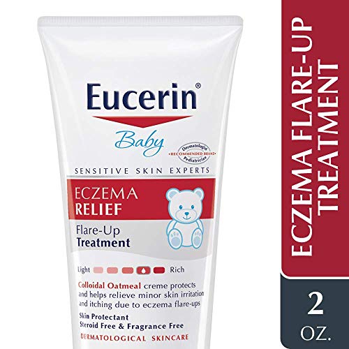 Eucerin Baby Eczema Relief Flare-Up Treatment, Baby Eczema Cream with Colloidal Oatmeal, 2 Oz Tube