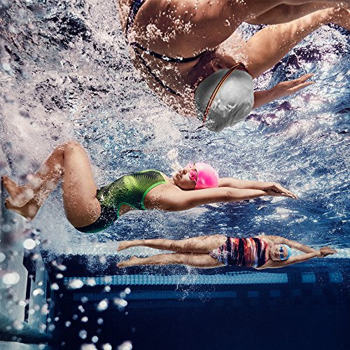 Speedo Unisex-Youth Swim Cap Silicone Junior Pink, One Size