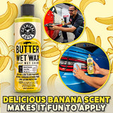 Chemical Guys WAC_201_16 Butter Wet Wax, Deep Wet Shine for Cars, Trucks, SUVs, RVs & More, 16 fl oz, Banana Scent