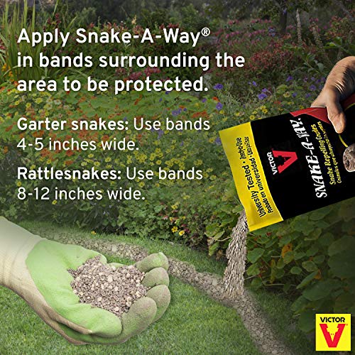 Victor VP364B-10 Snake-A-Way Outdoor Snake Repelling Granules 10LB Repellent - Repels Againts Poisonous and Non-Poisonous Snakes